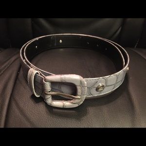 NWOT Escada Belt, detail & beautiful blue-ish gray